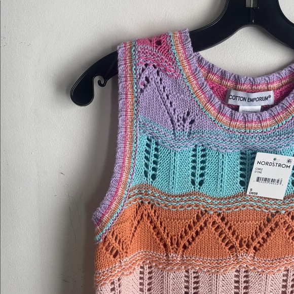 Cotton Emporium |NWT Colorful Knit Jumper Top SZ s - Picture 7 of 8